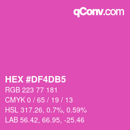 颜色代码: HEX #DF4DB5 | qconv.com