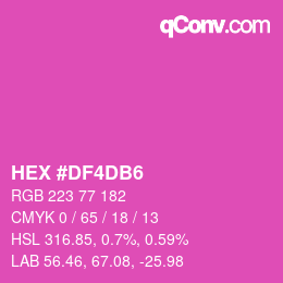 颜色代码: HEX #DF4DB6 | qconv.com
