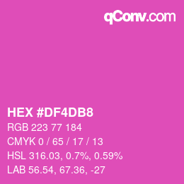 カラーコード: HEX #DF4DB8 | qconv.com
