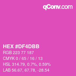 Color code: HEX #DF4DBB | qconv.com