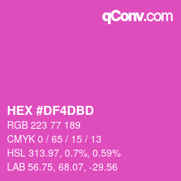 颜色代码: HEX #DF4DBD | qconv.com