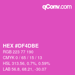 Color code: HEX #DF4DBE | qconv.com