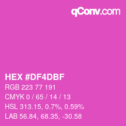 Color code: HEX #DF4DBF | qconv.com