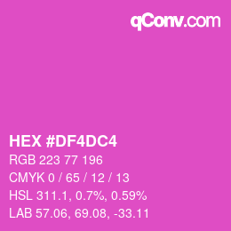 Color code: HEX #DF4DC4 | qconv.com