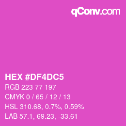 Color code: HEX #DF4DC5 | qconv.com
