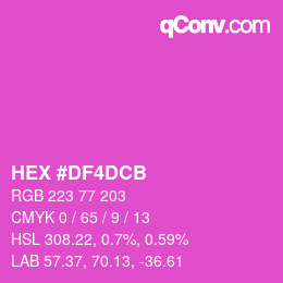 Color code: HEX #DF4DCB | qconv.com