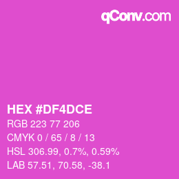 Color code: HEX #DF4DCE | qconv.com