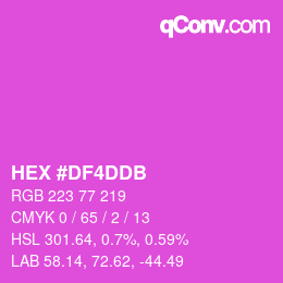 カラーコード: HEX #DF4DDB | qconv.com