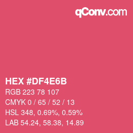 カラーコード: HEX #DF4E6B | qconv.com