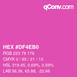 Color code: HEX #DF4EB0 | qconv.com