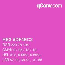 Color code: HEX #DF4EC2 | qconv.com