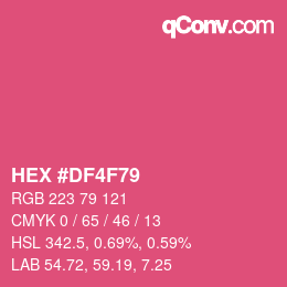 Color code: HEX #DF4F79 | qconv.com