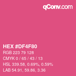 Color code: HEX #DF4F80 | qconv.com