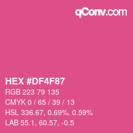 颜色代码: HEX #DF4F87 | qconv.com