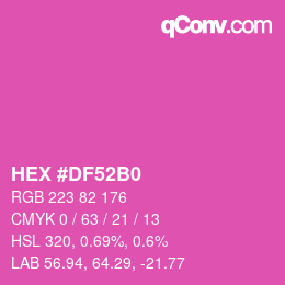 Color code: HEX #DF52B0 | qconv.com