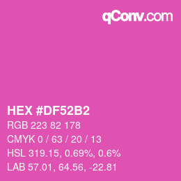 Color code: HEX #DF52B2 | qconv.com