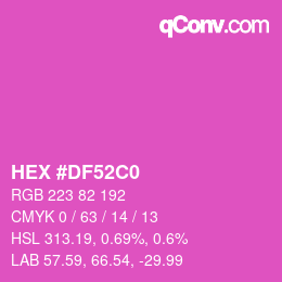 Color code: HEX #DF52C0 | qconv.com