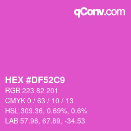 Color code: HEX #DF52C9 | qconv.com
