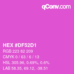 Color code: HEX #DF52D1 | qconv.com