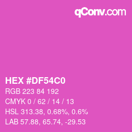 Color code: HEX #DF54C0 | qconv.com