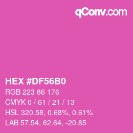 カラーコード: HEX #DF56B0 | qconv.com