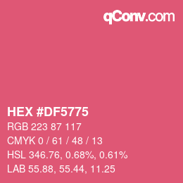 Color code: HEX #DF5775 | qconv.com