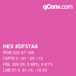 カラーコード: HEX #DF57A8 | qconv.com