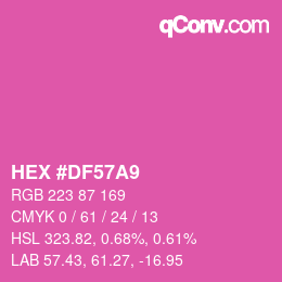 Color code: HEX #DF57A9 | qconv.com