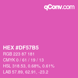 Color code: HEX #DF57B5 | qconv.com