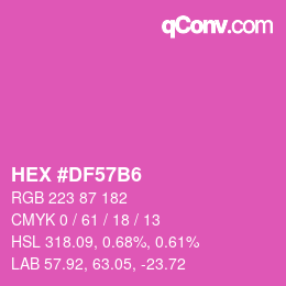 Color code: HEX #DF57B6 | qconv.com