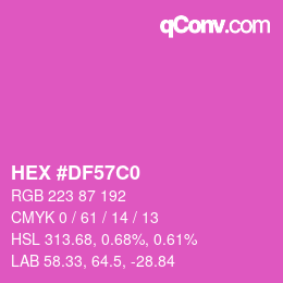 Color code: HEX #DF57C0 | qconv.com