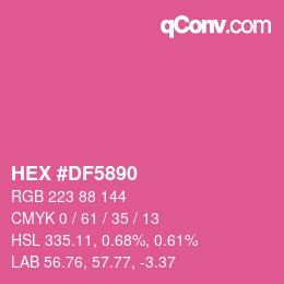 Color code: HEX #DF5890 | qconv.com