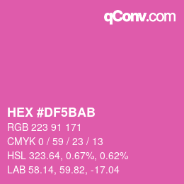 Color code: HEX #DF5BAB | qconv.com