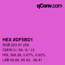 Color code: HEX #DF5BD1 | qconv.com