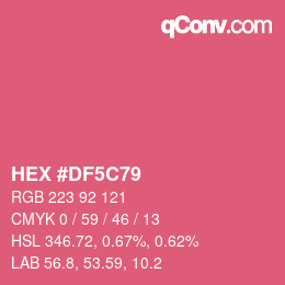 Color code: HEX #DF5C79 | qconv.com