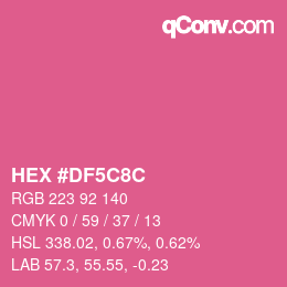 カラーコード: HEX #DF5C8C | qconv.com