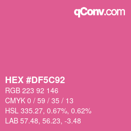 Farbcode: HEX #DF5C92 | qconv.com