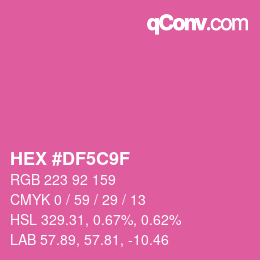カラーコード: HEX #DF5C9F | qconv.com