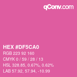 Color code: HEX #DF5CA0 | qconv.com