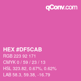 Color code: HEX #DF5CAB | qconv.com