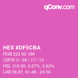 Color code: HEX #DF5CBA | qconv.com