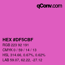 Color code: HEX #DF5CBF | qconv.com