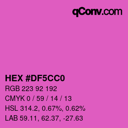 カラーコード: HEX #DF5CC0 | qconv.com