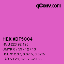 Color code: HEX #DF5CC4 | qconv.com