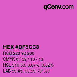 カラーコード: HEX #DF5CC8 | qconv.com