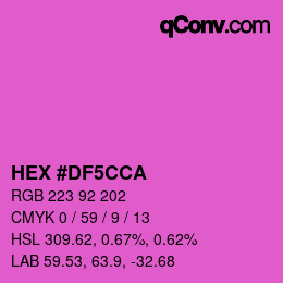 カラーコード: HEX #DF5CCA | qconv.com