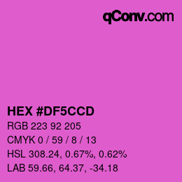 Color code: HEX #DF5CCD | qconv.com