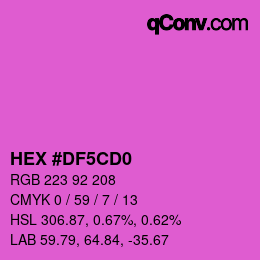 カラーコード: HEX #DF5CD0 | qconv.com