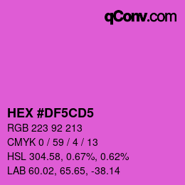 Color code: HEX #DF5CD5 | qconv.com