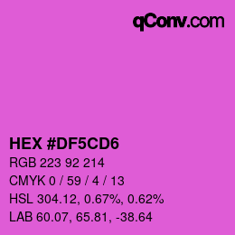 カラーコード: HEX #DF5CD6 | qconv.com